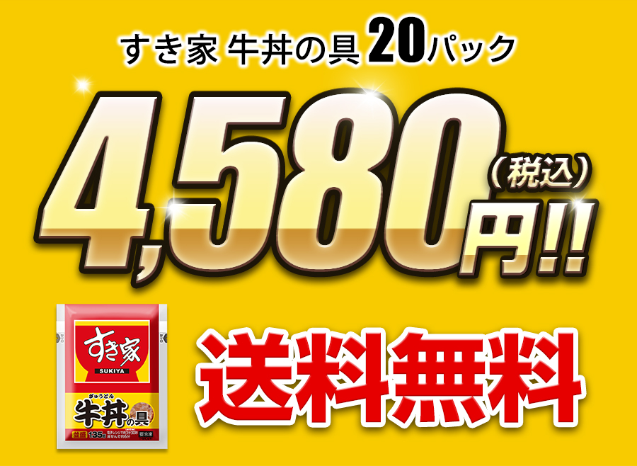 すき家 牛 丼 の 具 20 人気 パック