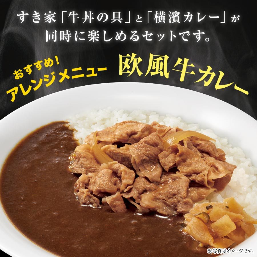 すき家 牛×カレーセット「欧風牛カレー」