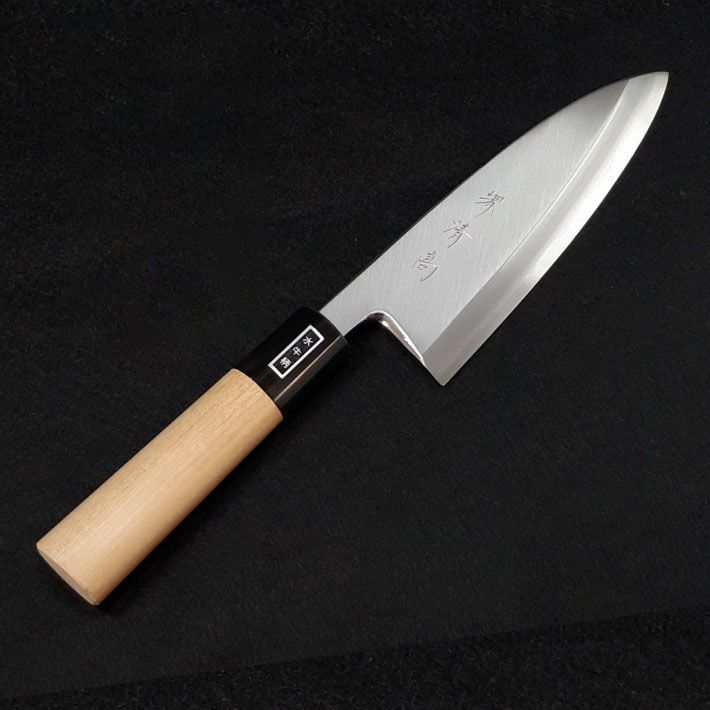 堺清高 出刃包丁 150mm 上カスミ砥ぎ 水牛柄付【出刃 笠原刃物