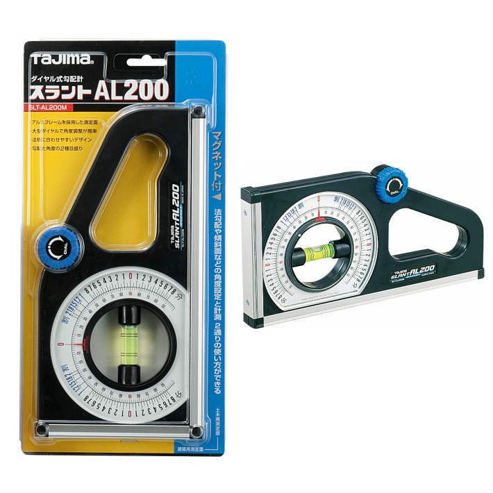 タジマ ダイヤル式勾配計 スラントAL200 マグネット付 SLT-AL200M