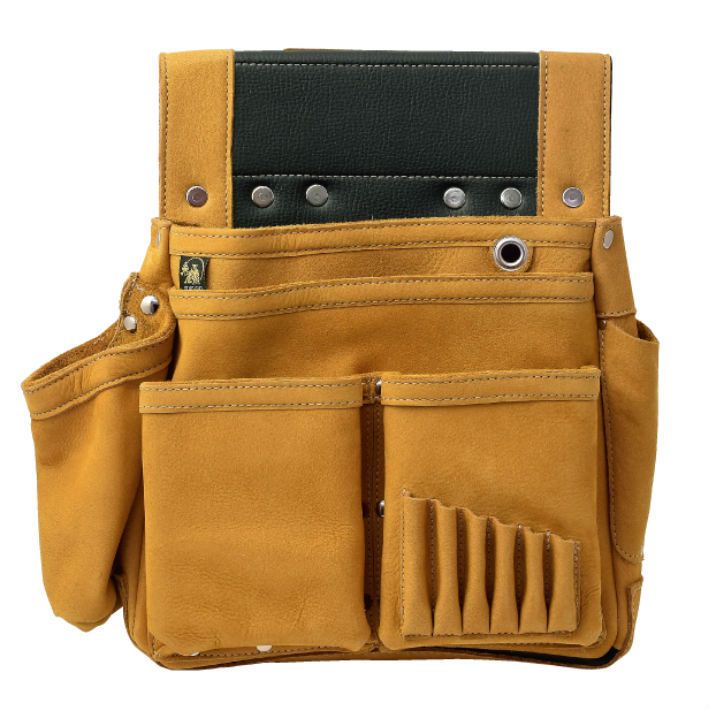 ふくろ倶楽部　朱雀 ふくろ倶楽部 朱雀 ヌバック六型 SZN-836【釘袋 腰袋 皮 革】 : 道具屋