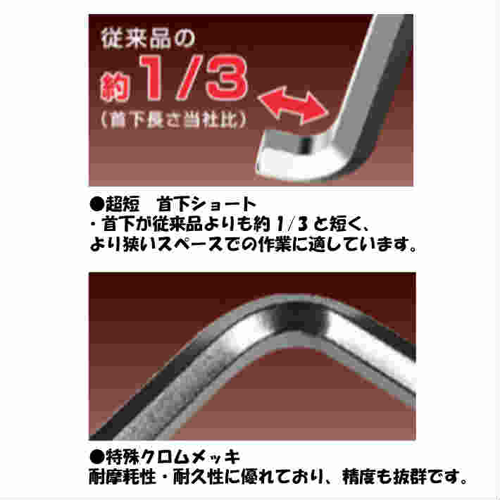 ANEX スリムボールポイントレンチ 9本組 マグキャッチ付 HB2009
