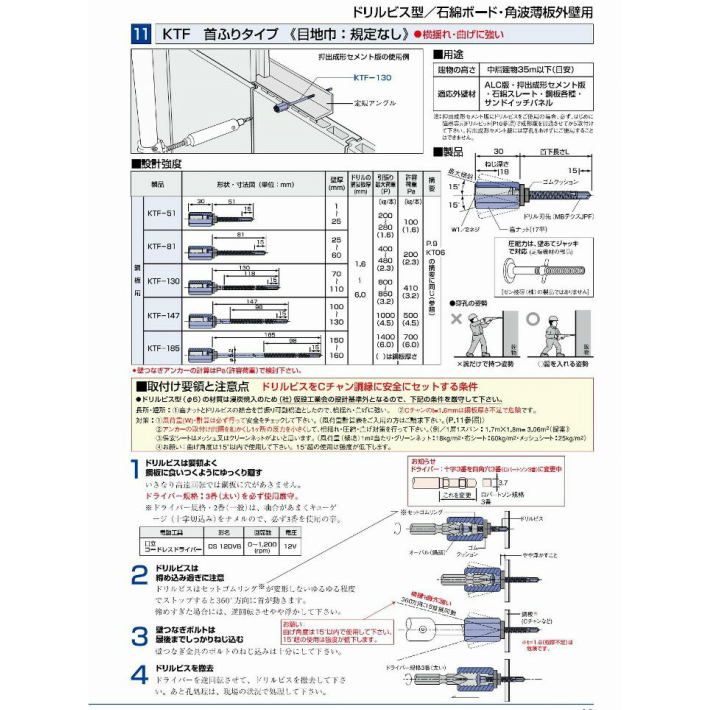 プレートアンカー KTF-147 首振りタイプ...の詳細画像1