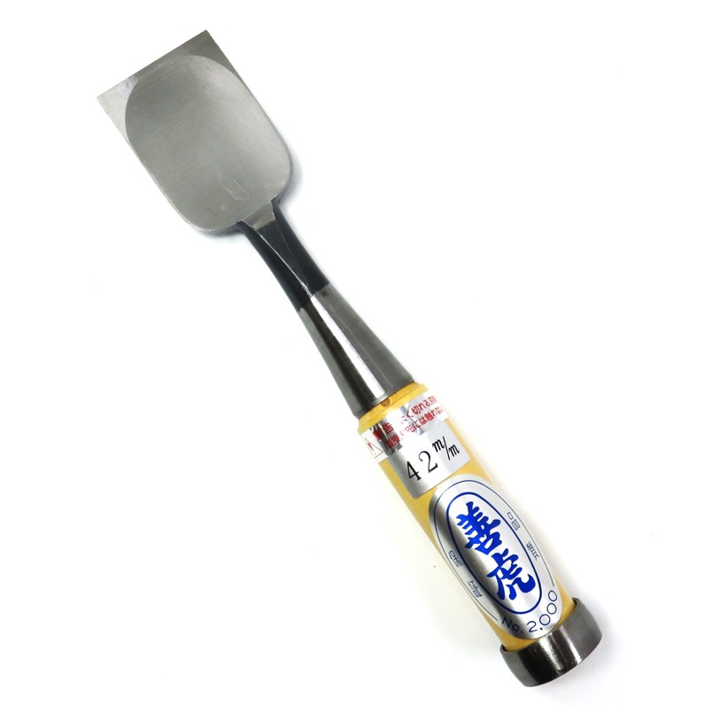 善虎 追入鑿 茱萸柄 寸4(42mm) 【グミ柄／追入／鑿／のみ／ノミ／鍛造