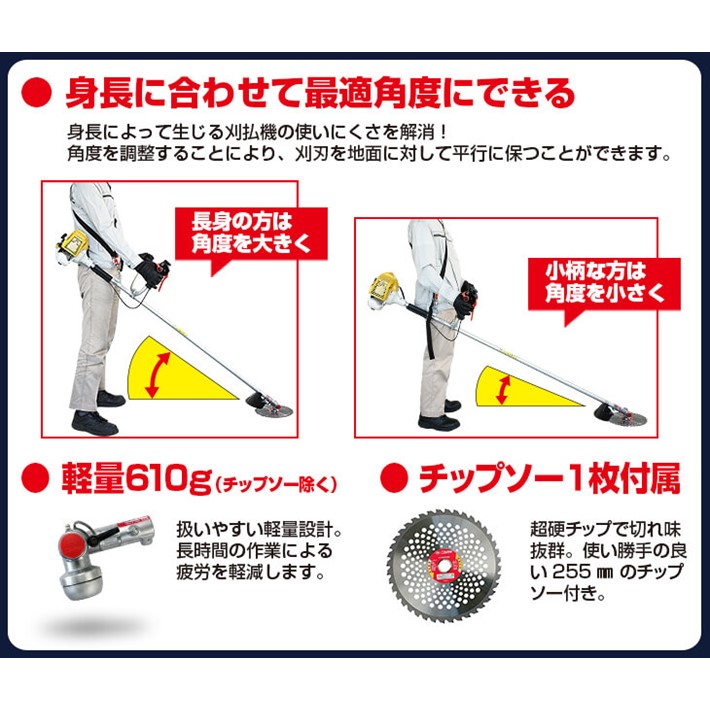 ニシガキ 曲太郎 N-798 刈払機用アタッチメント チップソー1枚付