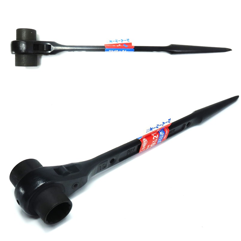 スーパーツール 両口ラチェットレンチ 19mm×21mm RN-1921【シノ付/ラチェット/ガチャ/アウトレット/在庫処分/デッドストック ...