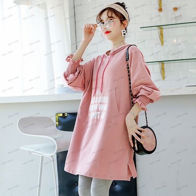 Tシャツ トップス マタニティ ストライプ 春秋冬 シャツ ブラウス 長袖 ゆったり カジュアル バレンタインデー