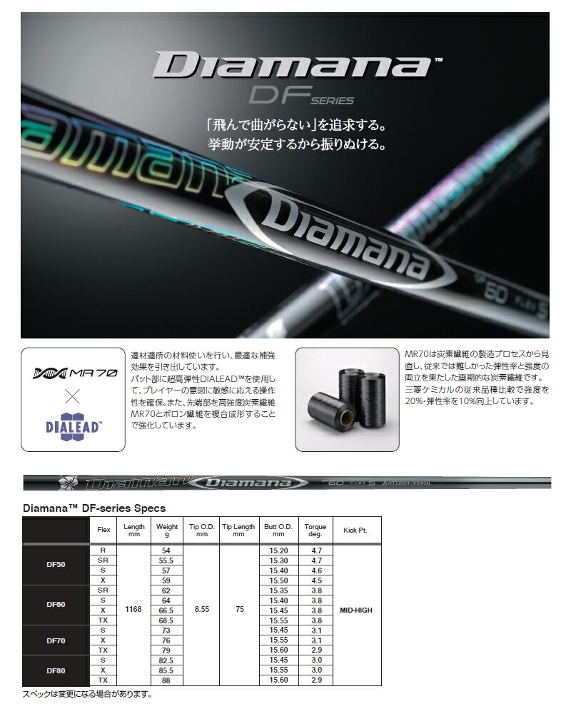 ディアマナDF50 X ゴルフシャフト 楽天市場】df 50 xの通販