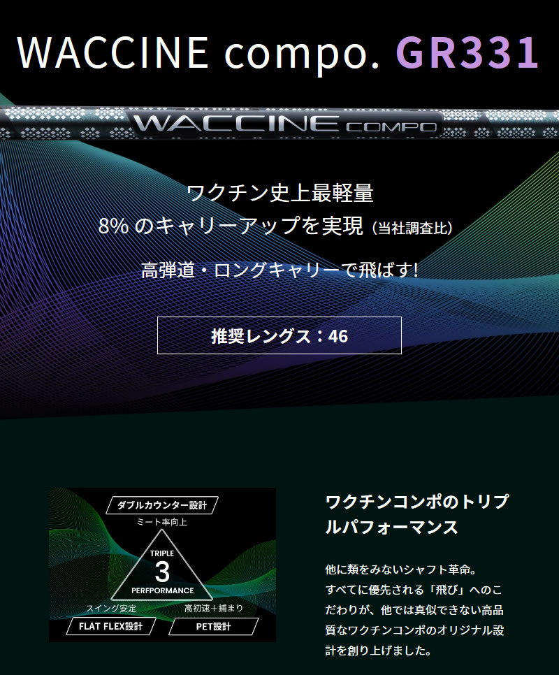 当店で組立 ミズノ用互換 スリーブ付きシャフト GRAVITY グラビティー