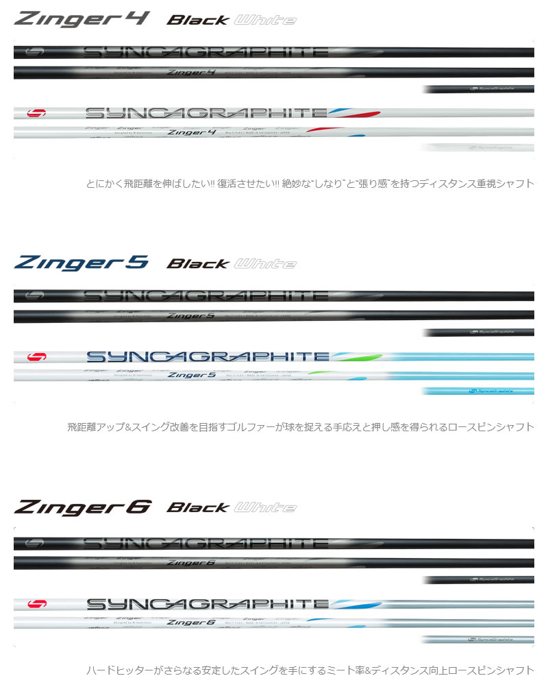 当店で組立 GTD スリーブ付きシャフト シンカグラファイト Zinger