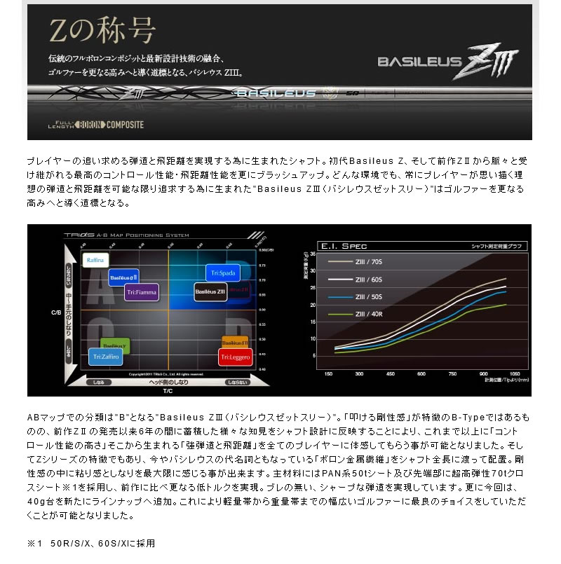 Basileus スリクソン スリーブ付きシャフト バシレウス Z3