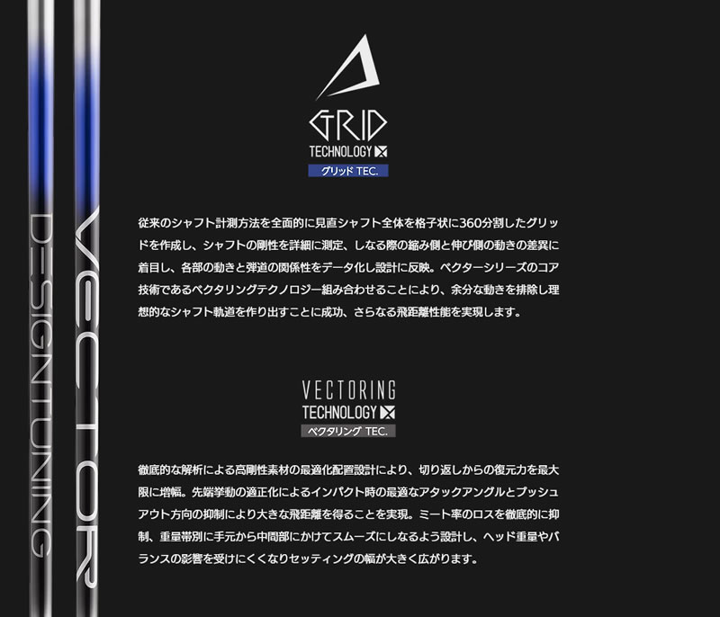 デザインチューニング　VECTOR　GRID　60X 　テーラーメイドスリーブ Design Tuning（デザインチューニング） [1年保証] プログレスBB4