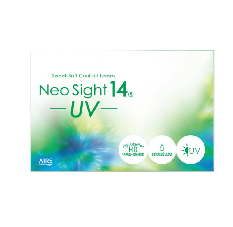 コンタクト ネオサイト14 UV 1箱6枚入 2週間用 コンタクト 度あり 2week 直径14.0mm ネオサイト14 UV クリア コンタクトレンズ UVカット | NeoSight | 01