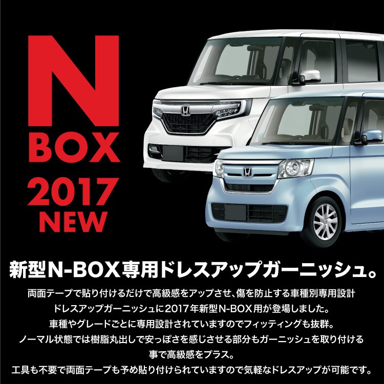 N-BOX NBOX JF3 JF4 リアナンバー ガーニッシュ左右 2Pセット 標準車用