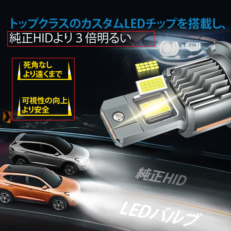 D2S D4S D2R D4R LED ポン付け ヘッドライト 爆光 ledバルブ 12V 24V 6000k 車検対応 普通車 トラック 【送料無料】