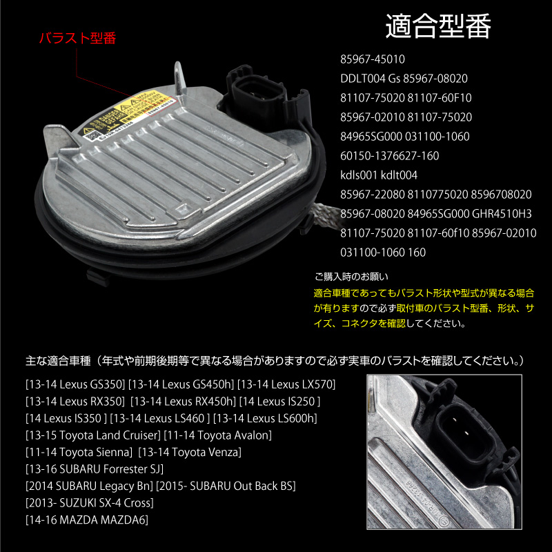 HID バラスト 35w 85967-45010 D2 D4 LEXUS レクサス トヨタ スバル