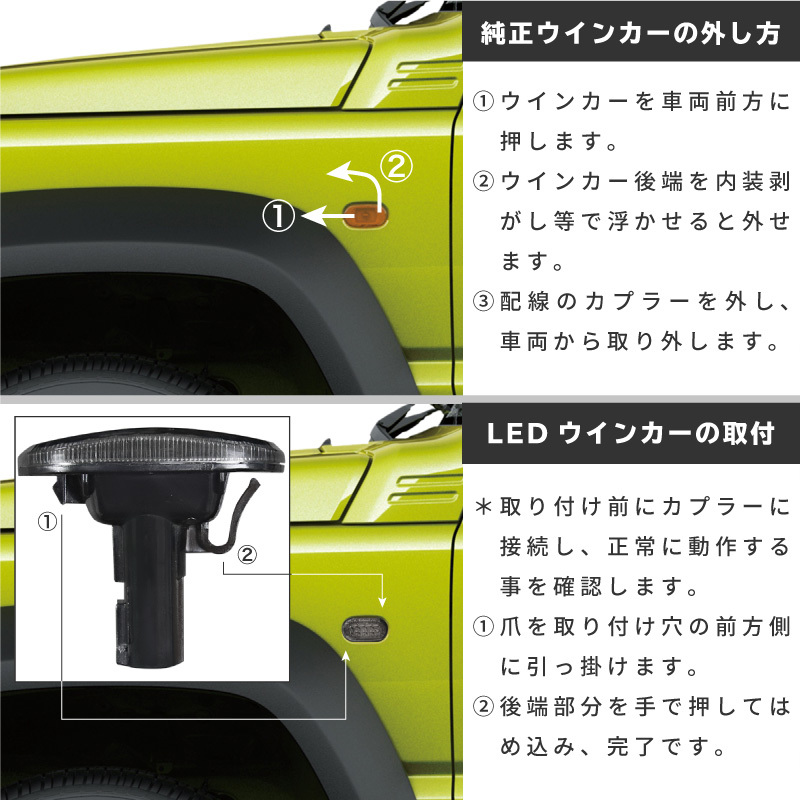 スズキ アルトラパン HE21S LED サイドウインカー サイドマーカー