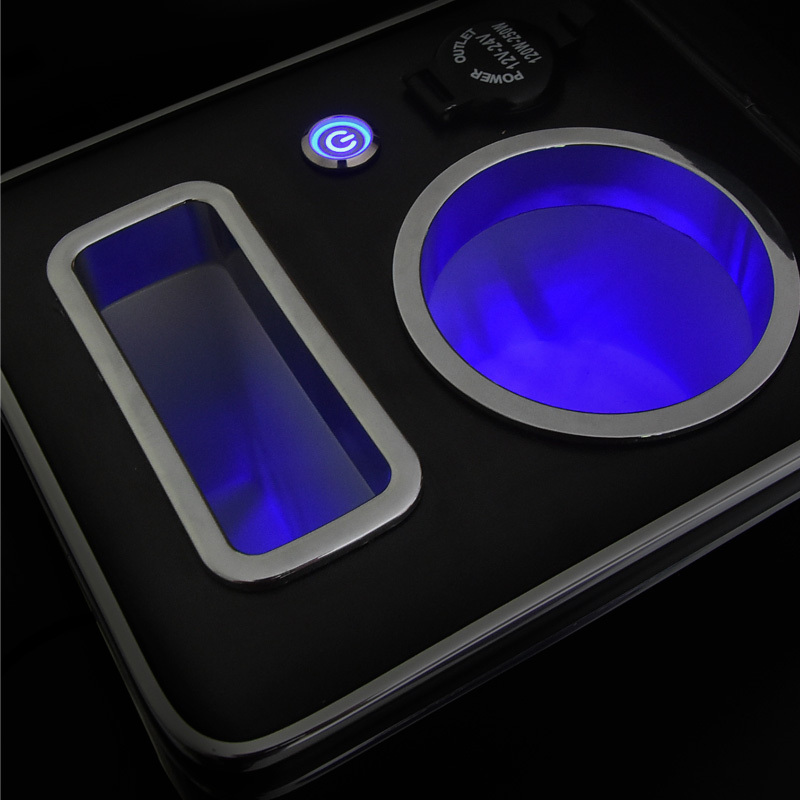 スバル ジャスティ アームレストコンソールボックス ブルー LED 充電 USB シガー 大型 隙間 肘掛け 肘置き  - 12