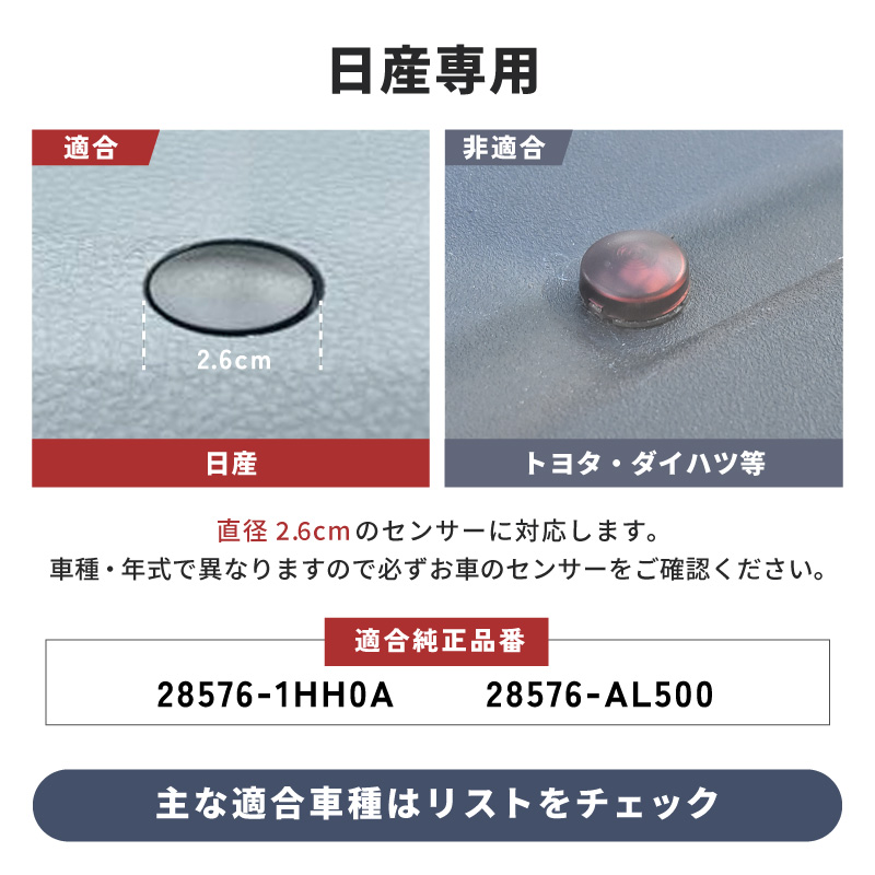 おまけ　確認用 オートライト センサー クリアカバー センサーカバー 感度調整 透明