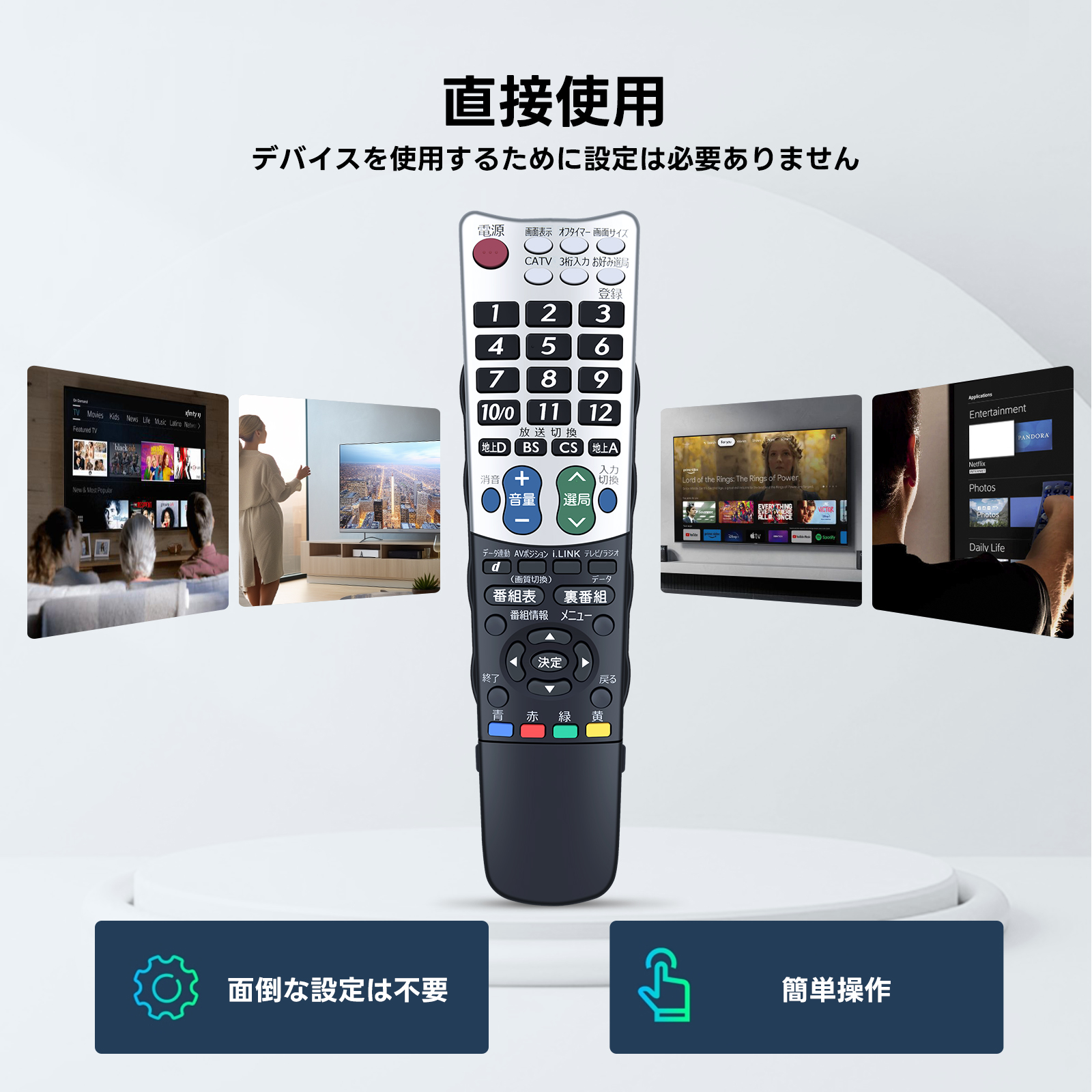 AVTVA GB047WJSA SHARP 用の テレビリモコン LC-20E6-S LC-20E7-B LC