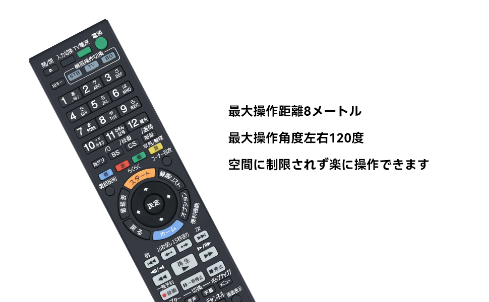 AVTVA RMT-B012J SONY 用の ブルーレイディスクレコーダーリモコン BDZ