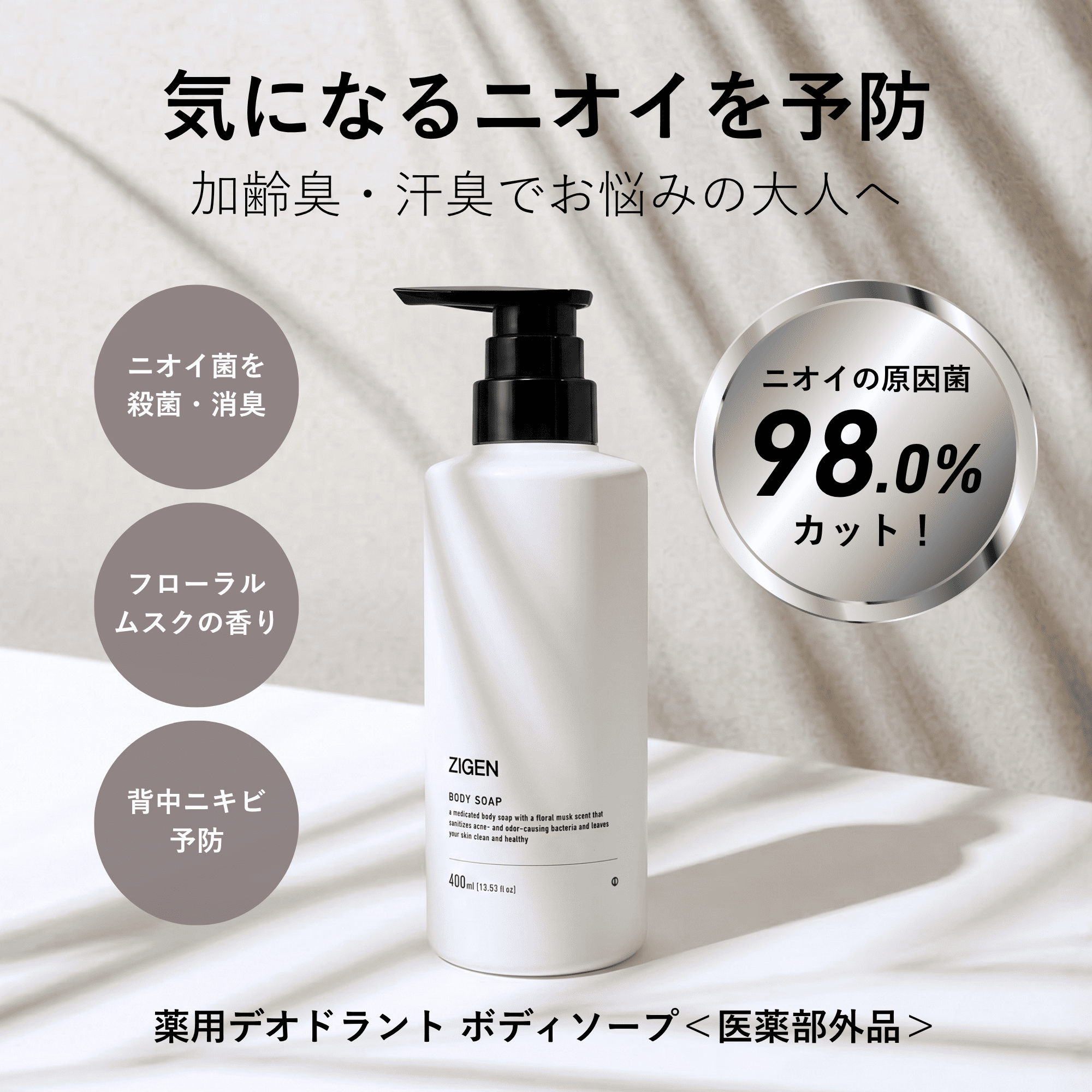 ZIGEN（ジゲン） 【P5倍】 [ギフト] ボディソープ 医薬部外品 [ 加齢臭
