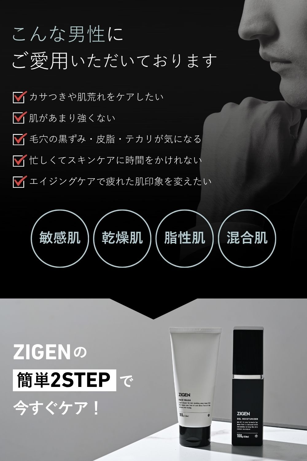 P5倍】 [ ギフト ] メンズ スキンケア 2点セット( 洗顔 オールインワン