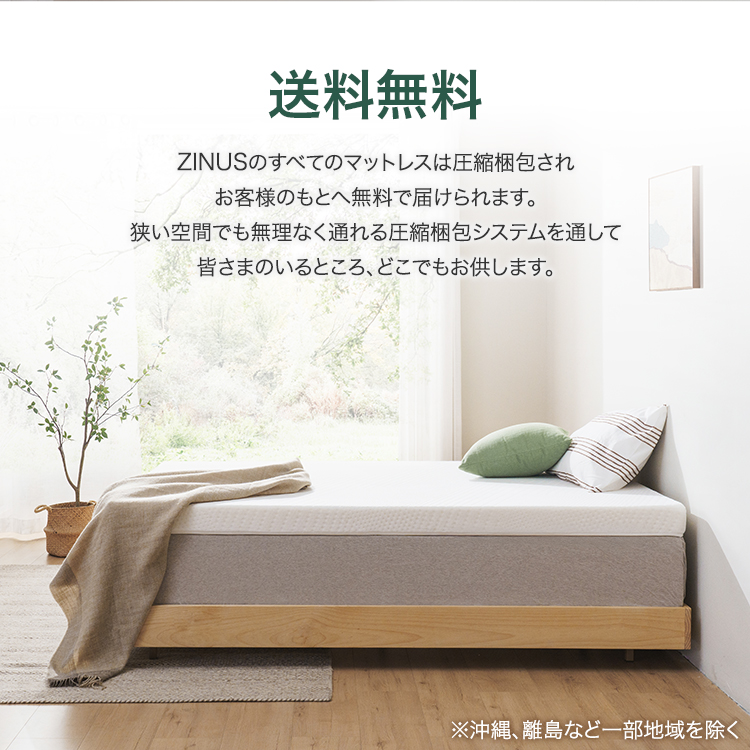 ZINUS GreenTea 低反発フトンマットレス 10cm シングル 敷布団