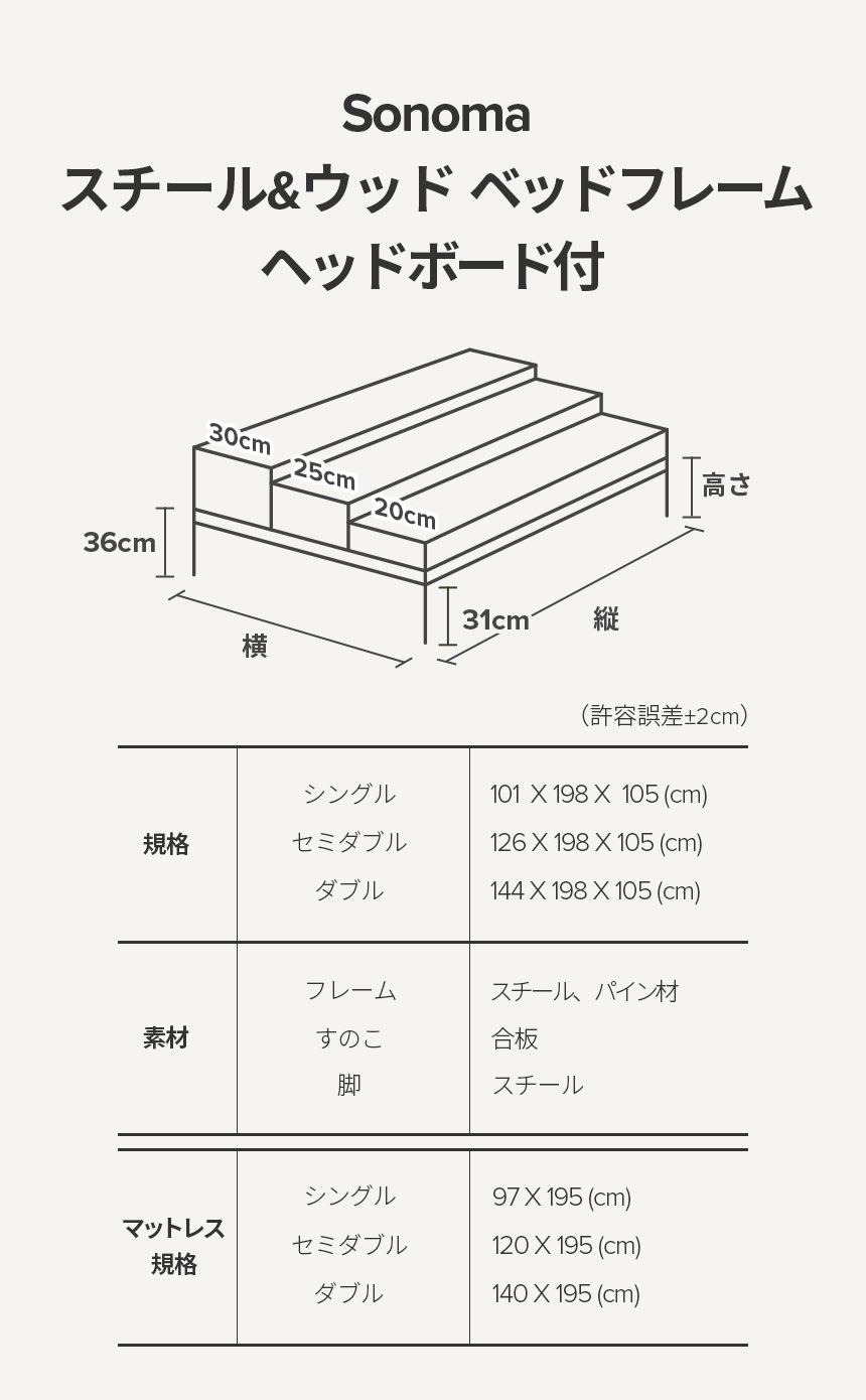 ZINUS ベッドフレーム セミダブル 金属 すのこ スノコ ヘッド ZINUS ベッドフレーム セミダブル 金属 すのこ スノコ ヘッド