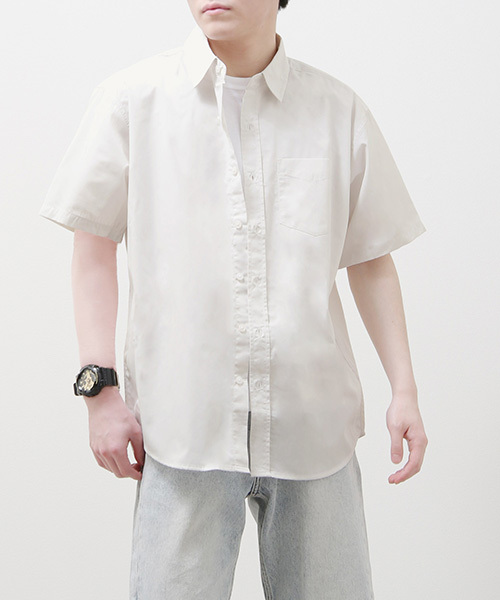 シャツ メンズ 半袖シャツ カジュアルシャツ テレワーク ブロードシャツ ストライプ チェック ファッション (121929bz)＃