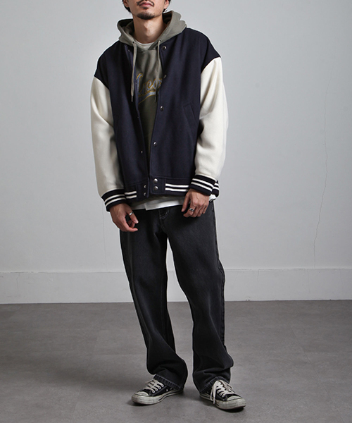 やかな スタジャン スポーティ ファッション 34yz Zip 通販 Paypayモール メンズ スタジアムジャケット スタジアム