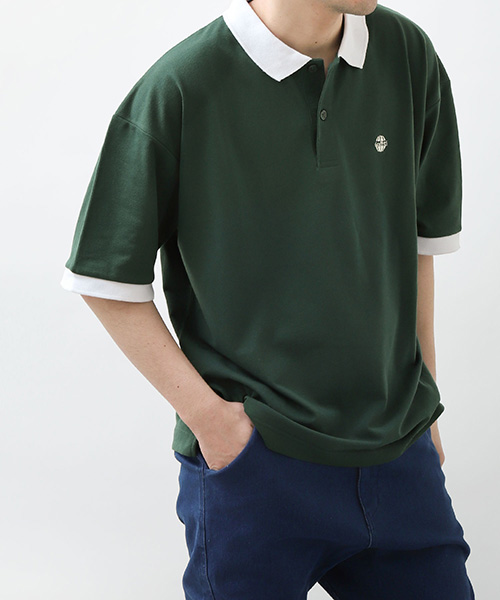 ポロシャツ メンズ ゴルフウェア 半袖 シャツ ロゴ刺繍 ワンポイント