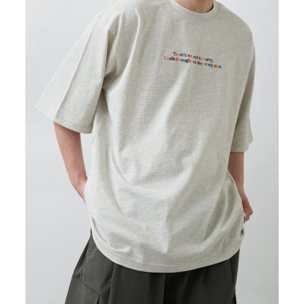 Tシャツ メンズ 半袖Tシャツ カットソー ロゴプリント ワンポイント バックプリント フォトプリント ロゴ刺繍 ファッション (23002-11gz) ＃｜zip｜09