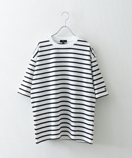 Tシャツ メンズ ボーダー 半袖 クルーネック シンプル ベーシック 縞々 ファッション (23005-11gz) ＃｜zip｜02