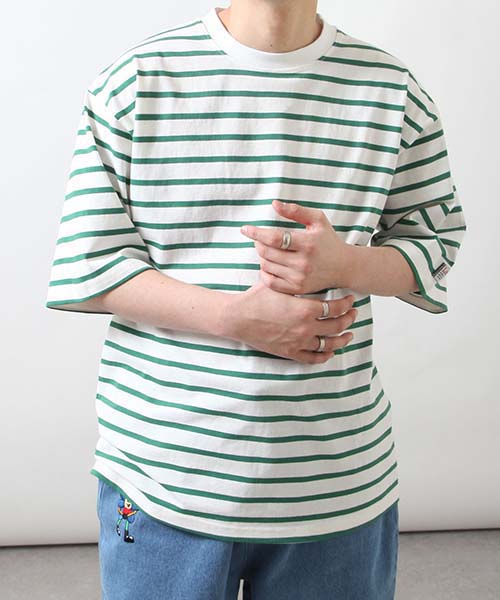 Tシャツ メンズ ボーダー 半袖 クルーネック シンプル ベーシック 縞々 ファッション (23005-11gz) ＃｜zip｜05