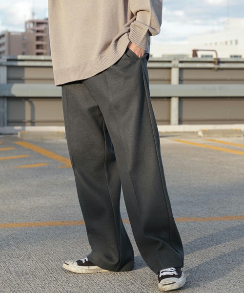 ボトムス メンズ スラックス ロングパンツ ハイウエスト ウールライク 暖かい ファッション (23055-33yz)｜zip｜06