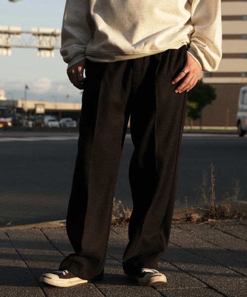 ボトムス メンズ スラックス ロングパンツ ハイウエスト ウールライク 暖かい ファッション (23055-33yz)｜zip｜07