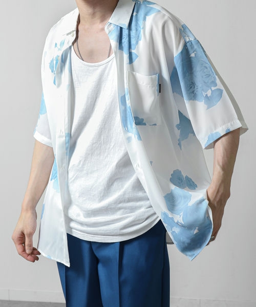 シャツ メンズ カジュアルシャツ レギュラーカラー 半袖 シンプル ファッション (24223) ＃｜zip｜02