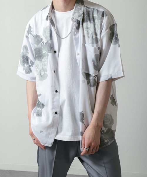 シャツ メンズ カジュアルシャツ レギュラーカラー 半袖 シンプル ファッション (24223) ＃｜zip｜03