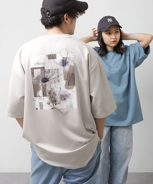 Tシャツ メンズ カットソー 半袖 ポンチ素材 グラフィックプリント プリント バックプリント ファッション (24351) ＃｜zip｜04