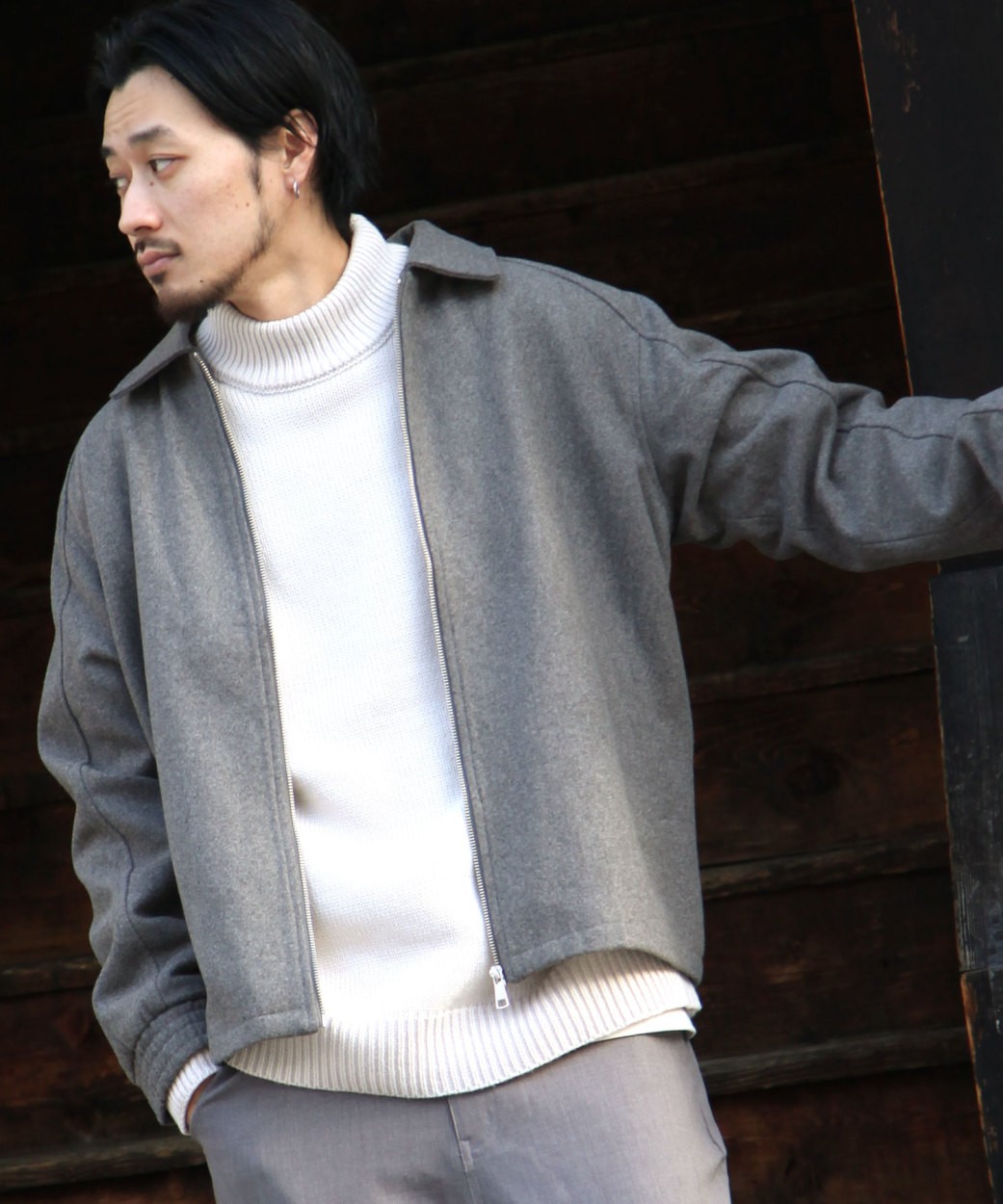 ジップファイブ スイングトップ メンズ ジャケット コーチジャケット ブルゾン ラグランスリーブ ウール アウター ドリズラージャケット Br3001 Zip 通販 Paypayモール