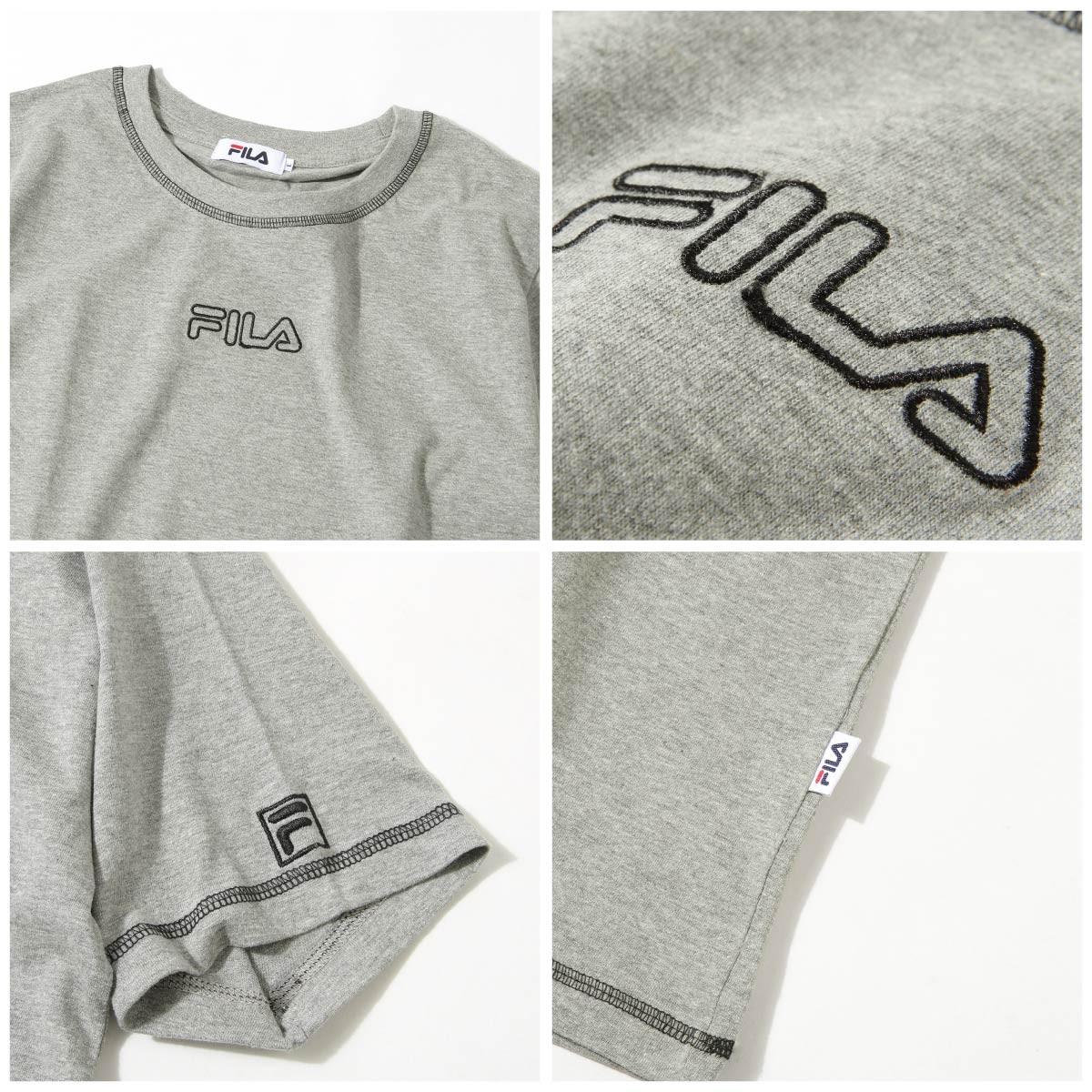 FILA Tシャツ メンズ おしゃれ 半袖 カットソー ステッチ ロゴ 刺繍