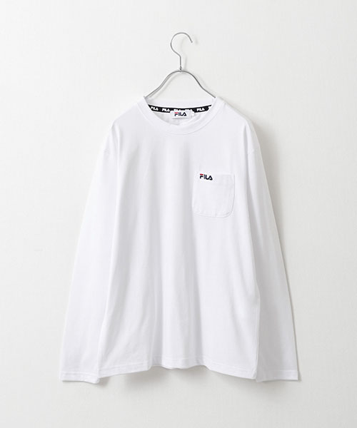Tシャツ メンズ 長袖Tシャツ ロンT カットソー ポケット付き ロゴ刺繍 ワンポイント ファッション (fh7831)｜zip｜02