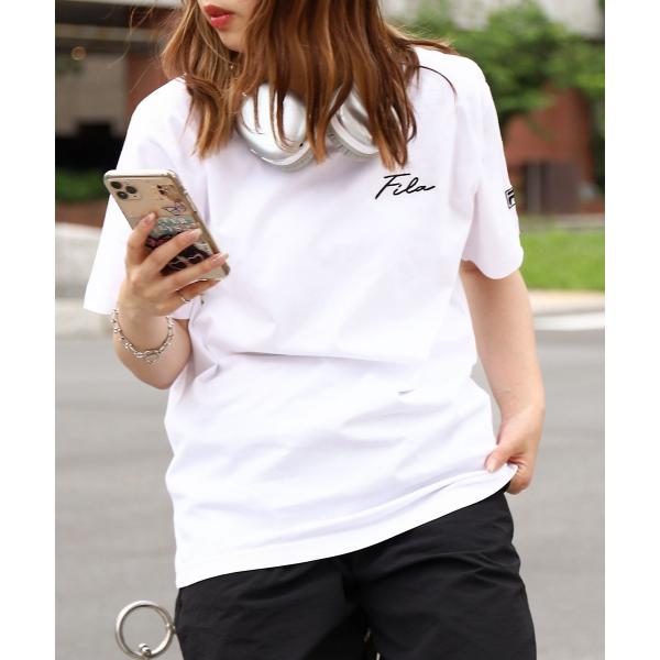 Tシャツ メンズ 半袖Tシャツ 半袖 ロゴ刺繍 ワンポイント 筆記体 クルーネック ファッション (fh8026)＃｜zip｜02