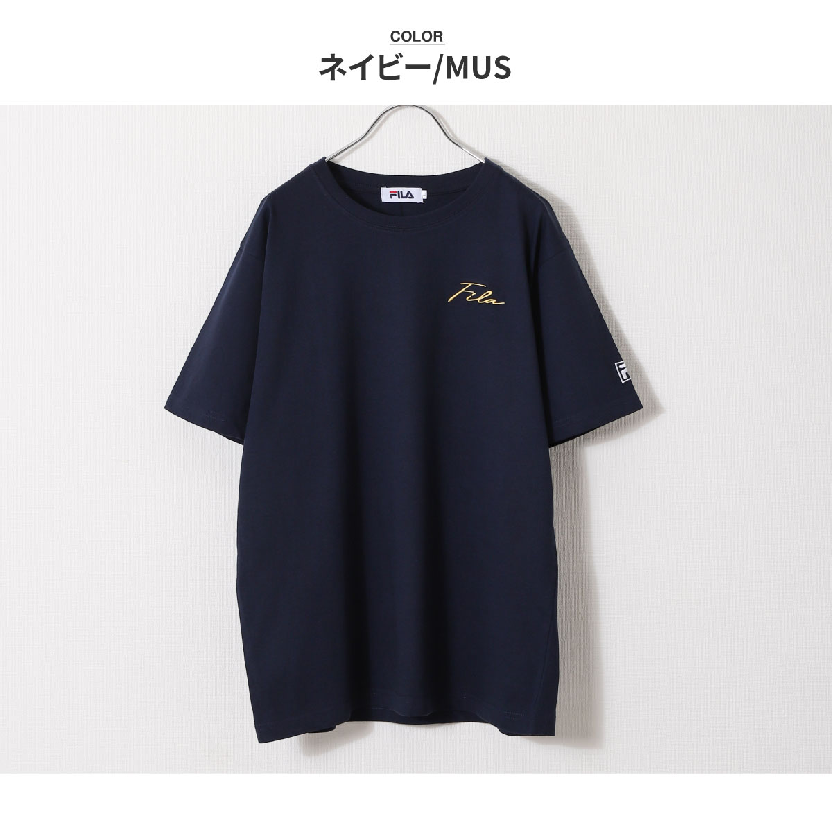 Tシャツ メンズ 半袖Tシャツ 半袖 ロゴ刺繍 ワンポイント 筆記体