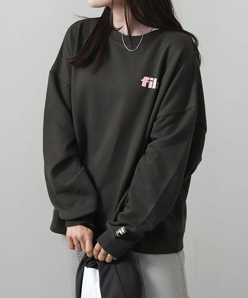 FILA トレーナー メンズ スウェット クルーネック カレッジロゴ