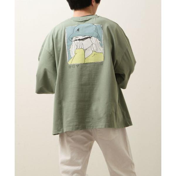 Tシャツ メンズ カットソー 半袖Tシャツ 半袖 ビッグシルエット ロゴ バックプリント SNS風 カンゴール ファッション (kgaf-0303)｜zip｜03
