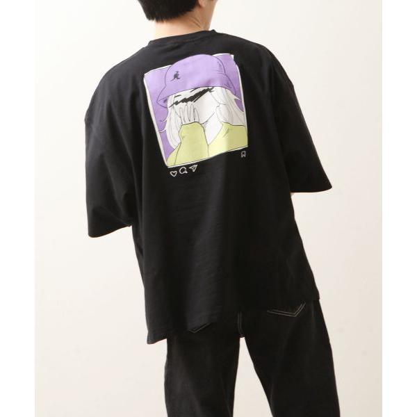 Tシャツ メンズ カットソー 半袖Tシャツ 半袖 ビッグシルエット ロゴ バックプリント SNS風 カンゴール ファッション (kgaf-0303)｜zip｜07