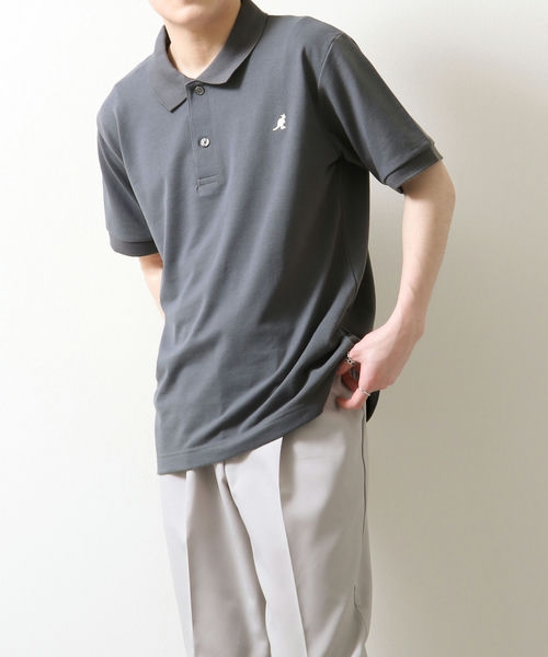 ポロシャツ メンズ 半袖 半袖シャツ ワンポイント ゴルフウェア チェック柄 カンゴール ファッション (kgaf-0305)｜zip｜06