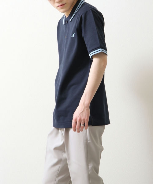 ポロシャツ メンズ 半袖 半袖シャツ ワンポイント ゴルフウェア チェック柄 カンゴール ファッション (kgaf-0305)｜zip｜09